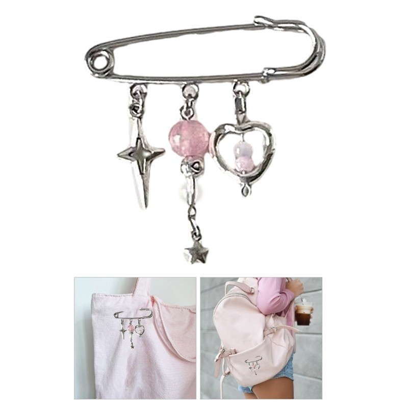 Coo Thời Trang Đính Hạt Pin Có Dây Xích Handmade Trâm Cho Túi Và Quần Áo Ba Lô Mặt Dây Chuyền Huy Hiệu Thời Trang Quần Áo Acces