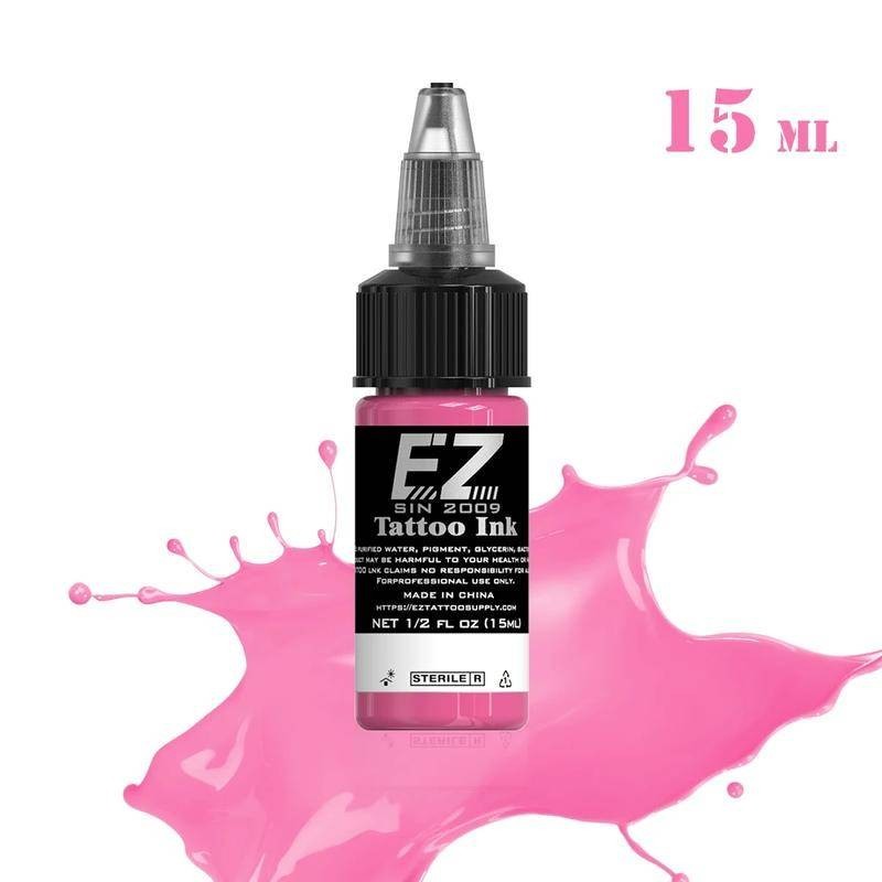 Mực xăm chuyên nghiệp lâu trôi EZ 15ml gói 25 màu phụ kiện dụng cụ xăm hình phù hợp với làn da thật với sự tự tin