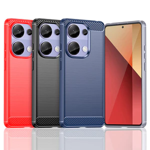 Dành cho Xiaomi Poco M6 Pro 4G Kết cấu chải siêu mỏng Vỏ nhựa TPU mềm chống sốc