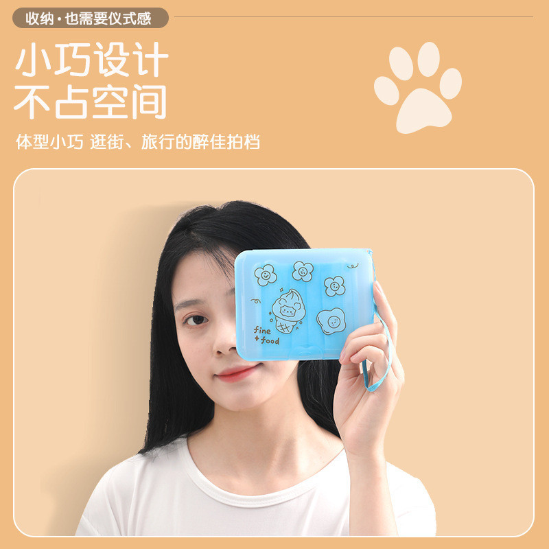 Hộp Mặt nạ Di Động Chống Thấm Nước Chống Bụi Mặt nạ Bảo Quản Tạm Thời Thư Mục Túi Bảo Vệ Sinh Hoạt Hình Trẻ Em Mặt nạ Hộp Bảo Quản