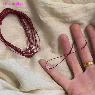 Sthb May Mắn Dây Đỏ Màu Hồng Pentagram Vòng Tay Nữ Tình Bạn Có Thể Điều Chỉnh Ngôi Sao Tay Dây Xích Trang Sức Thời Trang Quà Tặng Phụ Kiện VN