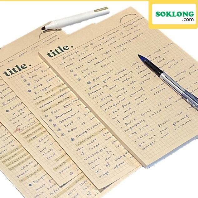 Tập giấy ghi chú B5 30 tờ S42 màu retro S42 Giấy note ghi chú tiện lợi ...