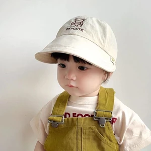 Mũ che nắng EDIWANY, Mũ trẻ em vành lớn màu trơn, Mũ Cotton có thể điều chỉnh đỉnh cho bé mùa hè