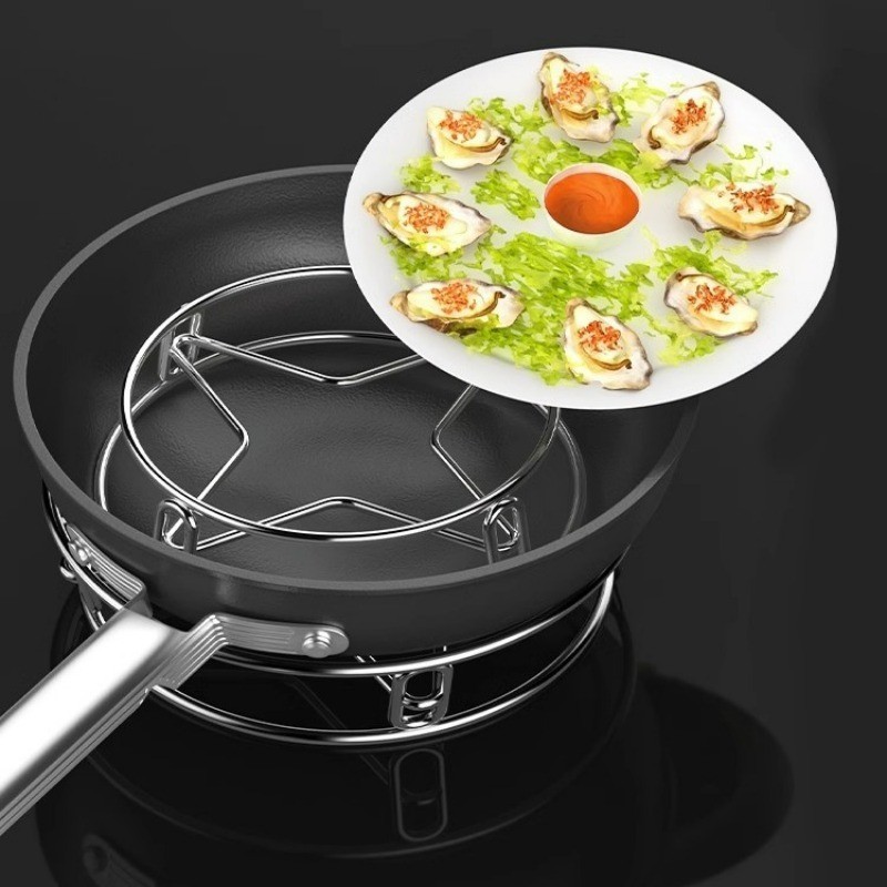 [Nổi bật] Giá đỡ nồi inox - Giá đỡ khay đựng bát đĩa - Giá đỡ hấp ăn sáng - Kệ nấu ăn - Dụng cụ nhà bếp - Ổn định, chống trượt, có thể treo, bền bỉ