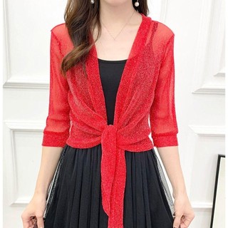 Áo Cardigan nữ, Áo sơ mi điều hòa không khí bằng vải tuyn Polyester, Khăn choàng lưới một kích thước chất lượng cao dành cho nữ