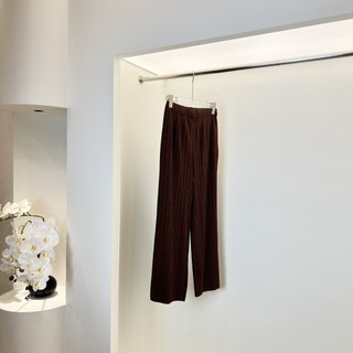 Miyake Xếp Ly Cao Cấp Quần Nữ Phản Phong Cách Voan Đi Làm Phù Hợp Với Phong Cách Hàn Quốc Quần Băng Lụa Cơ Bản Quần Cao Cấp