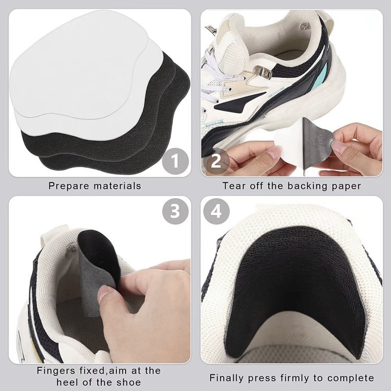 6 Chiếc Giày Gót Sửa Chữa Sneaker Lỗ Sửa Chữa Sneaker Sửa Chữa Miếng Dán Tự Dính Giày Gót Miếng Dán