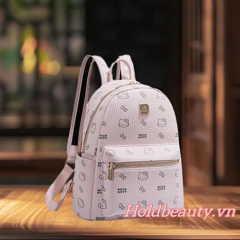 Ba lô Sanrio Hello Kitty dành cho nữ Da PU Daypack Ba lô Túi du lịch nhẹ