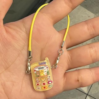 Okcatzone Nhà Búp Bê Mini Mặt Dây Chuyền Đồ trang trí Hoạt Hình Dễ Thương Mini Điện Thoại Di Động Trang Trí Hoạt Hình Mặt Dây Chuyền Cặp Đôi Ngọt Ngào Người Bạn Thân Nhất Quà Tặng J5K6
