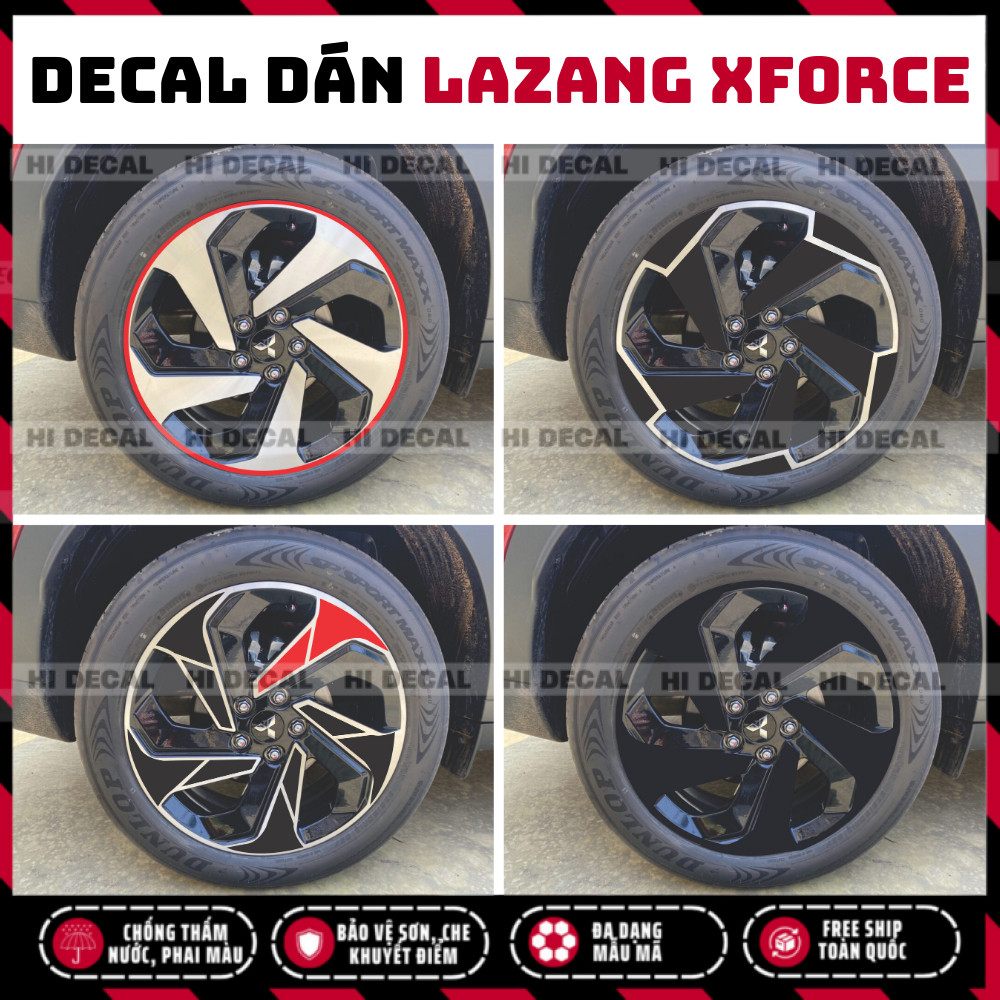 Tem Lazang Xforce, Decal dán mâm Xforce trang trí tạo điểm nhấn