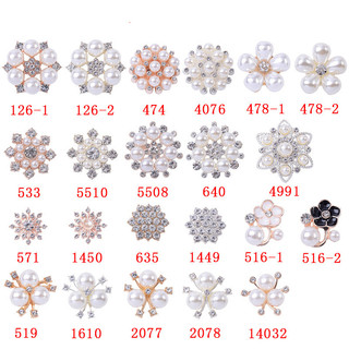 10 Chiếc Hợp Kim Phụ Kiện Tóc Ngọc Trai Hoa Trái Tim Quần Áo Túi Tự Làm Chất Liệu handmade