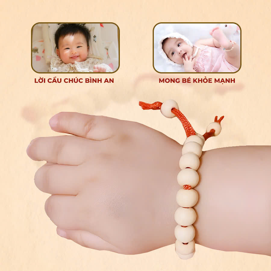 Vòng Dâu Tằm Giúp Bé Ngủ Ngon, Chống Giật Mình Hiệu Quả!