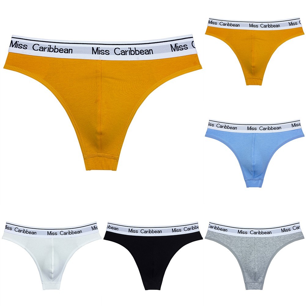 [Otorl] Quần Đùi Thể Thao Nam Gợi Cảm Cotton Eo Thấp Quần Lót Bikini Quần Lót