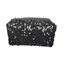 Túi trang điểm lấp lánh FAVORITEGOODS, Velour 19 * 9 * 7cm (7.48 * 3.54 * 2.76in) Túi lấp lánh, Túi dây kéo trang điểm lấp lánh lớn Sequin Túi đeo sequin đen đen du lịch