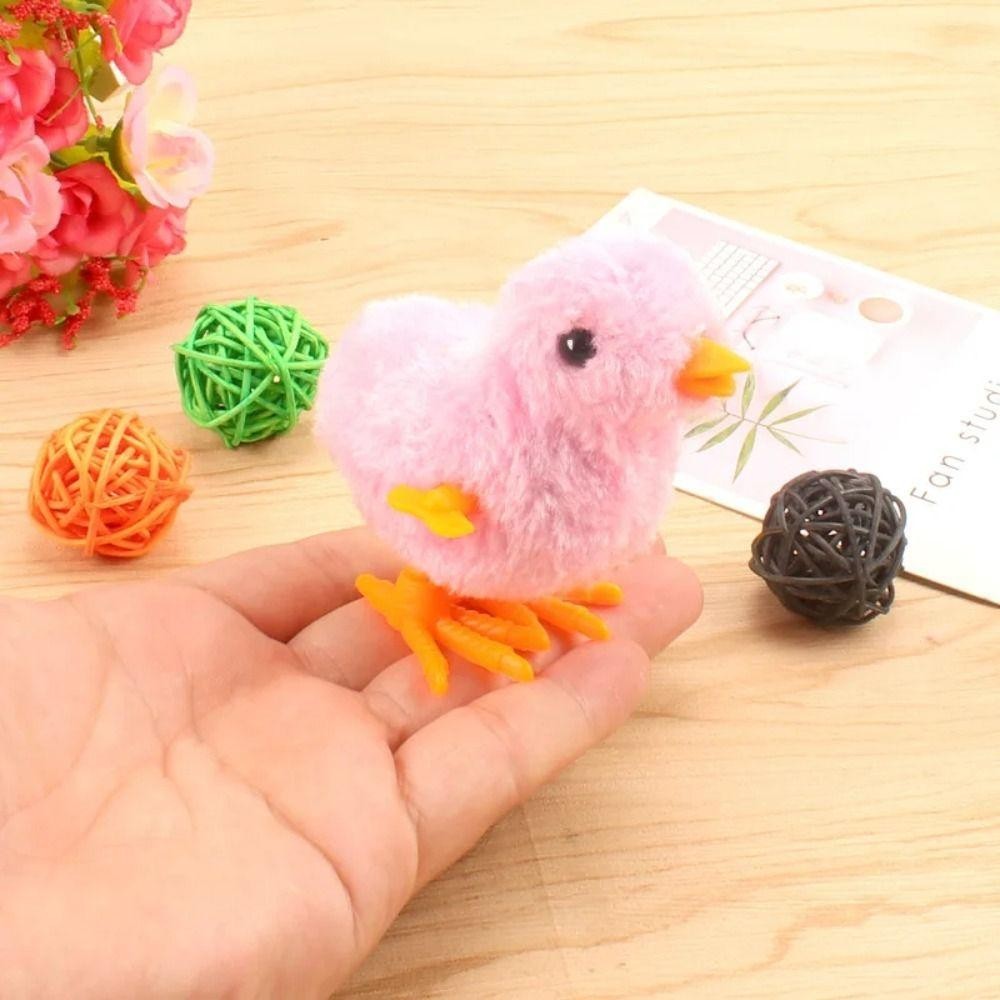 AWNGD Easter Running Chick, Sang Trọng Nhựa Nhảy Gió Lên Gà Con, Vàng Xanh Trắng Hồng Đồ Chơi Cockwork
