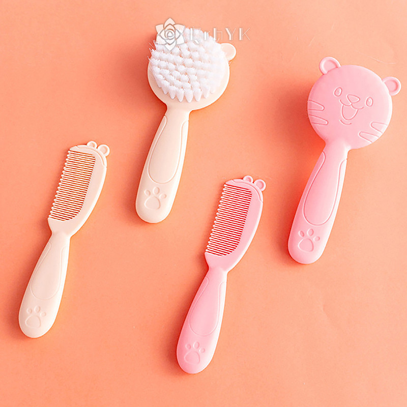 Qrhyk 2 Chiếc Lược Tóc Cho Bé Di Động Sơ Sinh Tập Đi Mềm Nylon Máy Mát Xa Tóc Lược Bộ Bé Kid Chăm Sóc Tóc Tiếp Liệu Mới