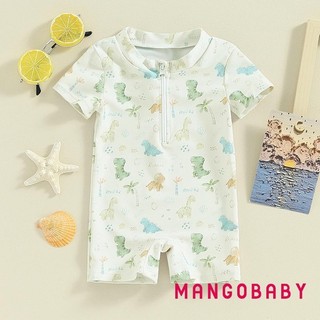 Mg-baby Bé Trai Đồ Bơi Mùa Hè Cây Thông Thường / Khủng Long In Dây Kéo Tay Ngắn Áo liền quần Đồ Bơi Đi Biển Bộ Đồ Tắm