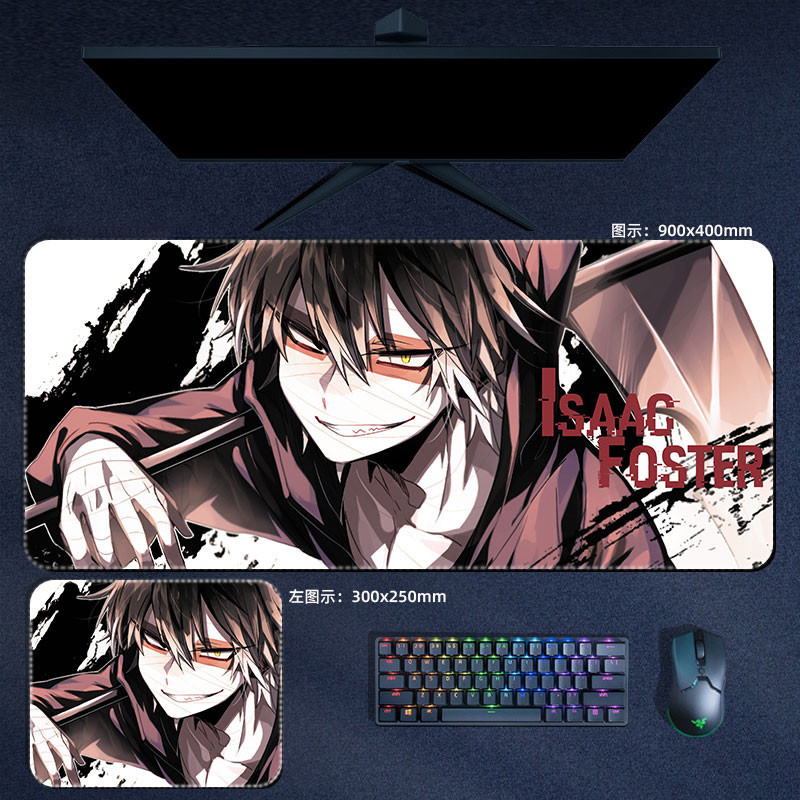 Angels of Death Mouse Pad Rachel Gardner Isaac Foster Anime Lớn MousePad Manga Bàn Phím Miếng Lót PC Phụ Kiện Chơi Game Thảm Để Bàn