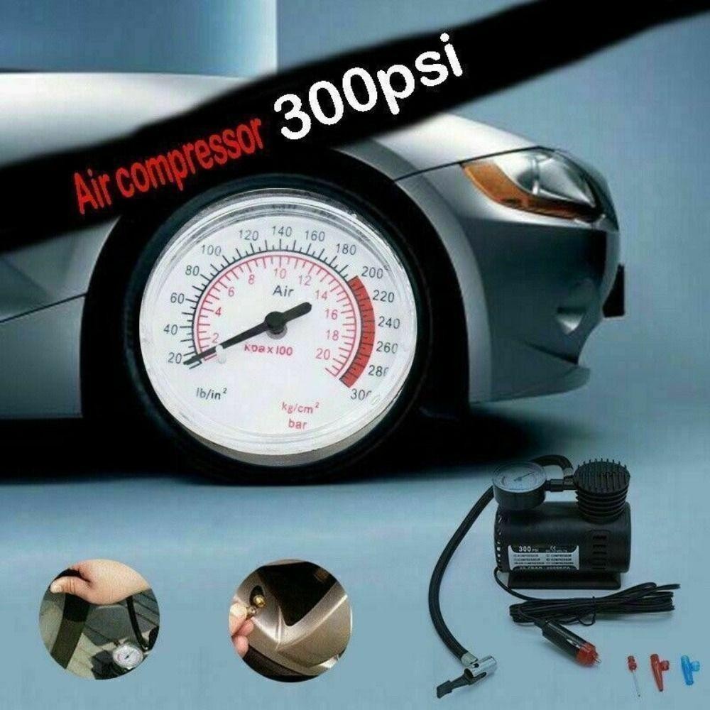 Máy bơm lốp máy nén WANYEDI, có đồng hồ đo áp suất cơ khí DC 12V Máy bơm lốp ô tô, xe máy Máy bơm lốp điện di động