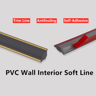 Pvc Tự Dính Tường lõm Trang Trí Dây Chống Bẩn 3D Dán Tường Khoảng Cách Tường Trang Trí Dải Trần Đế Viền Dòng