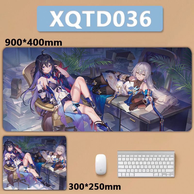 90x40cm Honkai Star Rail Honkai Impact 3rd Seeleei XXL Lớn Mousepad Bàn Phím Miếng Lót Chuột Miếng Lót