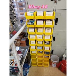 (ComBo 12) Khay Linh Kiện nhỏ A5  kèm chân nối đựng phụ tùng ô tô xe máy ốc tán, kim khí ,điện nước