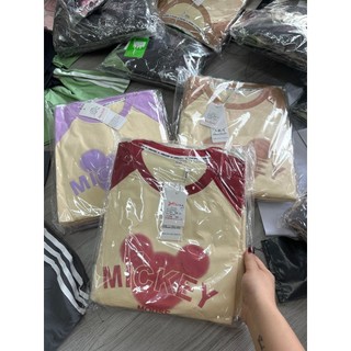 25-45kg Bộ gấu in nổi Mickey size đại cho bé gái, bộ cotton cho bé gái, đồ bộ cho bé size đại