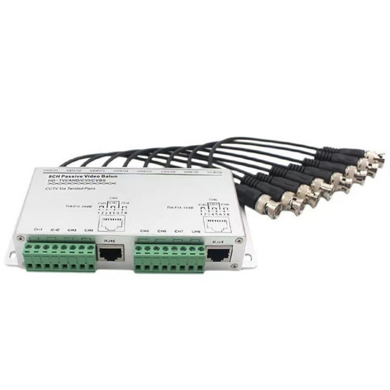 Btsg Balun Video thụ động 8 kênh tiết kiệm cho các dự án bảo mật quy mô lớn