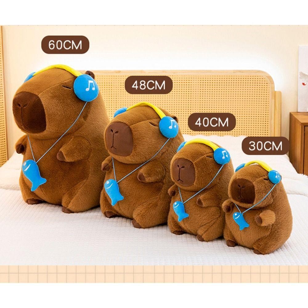 Búp bê nhồi bông sang trọng JIGK 35 / 30CM, Tai nghe Capybara Búp bê sang trọng, Đầu bếp Kawaii Mũ ma thuật Quà tặng Đồ chơi động vật nhồi bông mềm Trẻ em