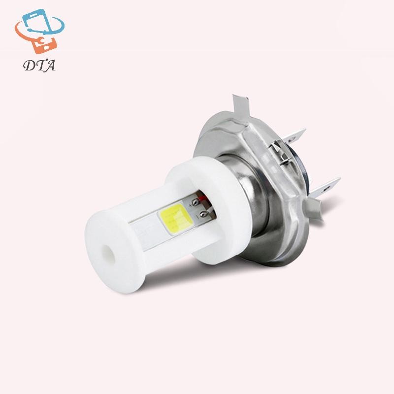 [Dta] Bóng Đèn Pha Xe Máy H4 LED 3 Mặt COB Đèn Moto Cao Chùm Thấp Xe Máy Phụ Kiện Gốm LED 12V VN
