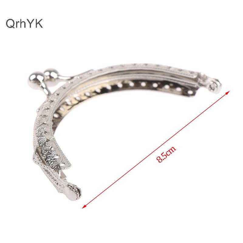 Nhà Máy Thời Trang 8.5cm Tròn Khung Kim Loại Ví Tay Cầm Túi Ly Hợp Túi Xách Khóa Túi Phần Cứng QrhYK