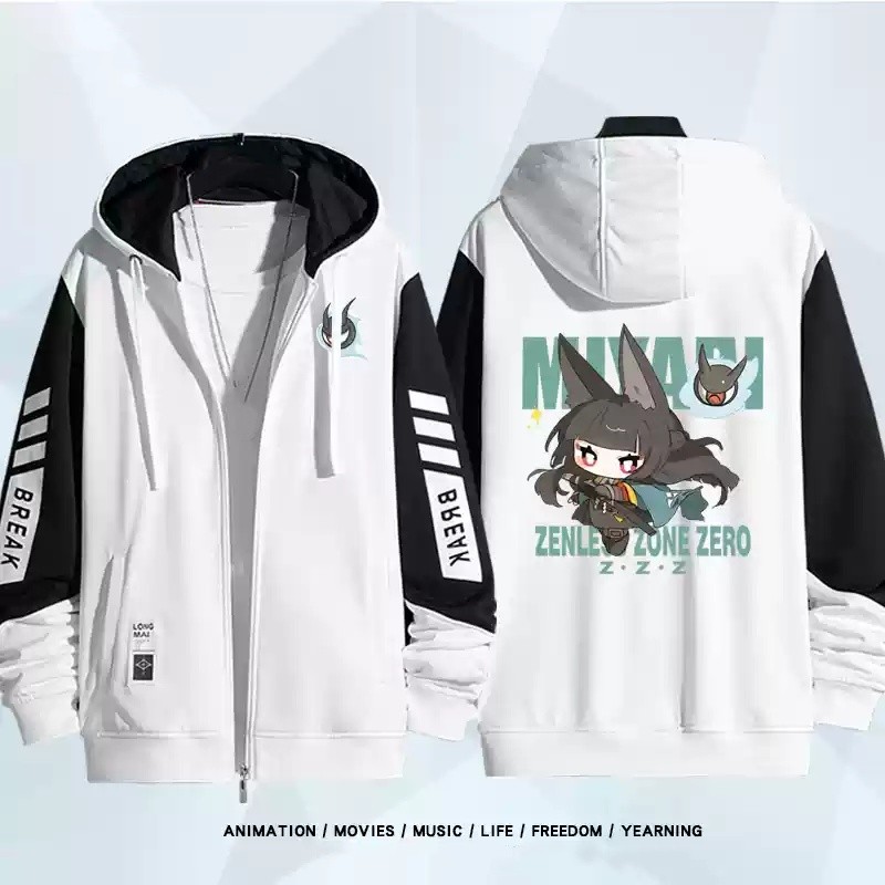 Áo Khoác Unisex Nhân Vật Hoshimi Miyabi Từ Anime Zenless Zone Zero