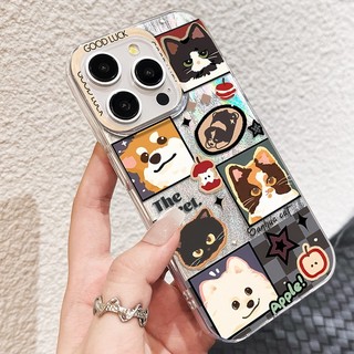 Ốp lưng iPhone hình chó con, chống sốc, bảo vệ camera - Tương thích iP Plus/X/XS/XR/11/12/13/14/15/16/16Pro/Max