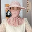 Mũ chống nắng EBINLANDS, Mũ hái trà thoáng khí vành rộng, Bảo vệ cổ chống tia cực tím ngoài trời có mũ chống nắng ren mùa hè