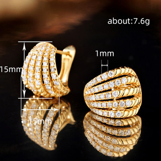 Bông tai Zircon dòng bạc S925 Trang sức thời trang đơn giản Quà tặng nữ