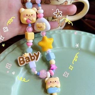 Bướm Gấu Cat Đính Hạt Móc Khóa Túi Mặt Dây Chuyền Phụ Kiện Ngăn Ngừa Mất Dây Xích Điện Thoại