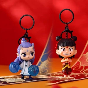 Nezha 2 3D Handmade Phim Phụ Kiện Búp Bê Aobing Taiyi Người Thật Móc Khóa Mặt Dây Chuyền