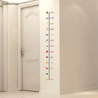 Miếng dán tường trái tim Queenten biểu đồ tăng trưởng cho bé dưới thước đo chiều cao động vật biển QT