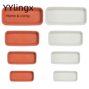 YYlingx sỉ】Lanfy 1 Khay Nhựa Hình Chữ Nhật Đựng Đĩa/ Chậu Cây