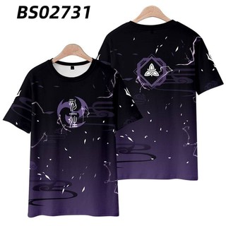 Áo thun cosplay Beelzebul từ Genshin Impact vải 3D, phù hợp mùa hè