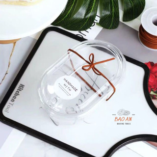 50 Hộp Nhựa Pet HT150G Oval Đựng Bánh Mouse, Tiramisu, Pudding