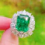 ❤ Ban Đầu 50 Kiểu Sản Phẩm Mới Sang Trọng Pha Lê Xanh Series Ngọc Lục Bảo Nhẫn Unisex Sang Trọng Trang Sức