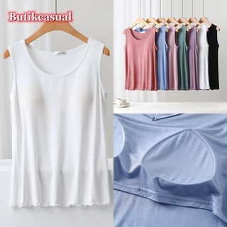Phụ Nữ modal cotton Xe Tăng Không Tay Áo Đồng Bằng camisoles Mùa Xuân Mùa Hè Mới Quần Lót Nữ Đệm Ngực Đồ Ngủ Mỏng Nhà Áo Thường Ngày