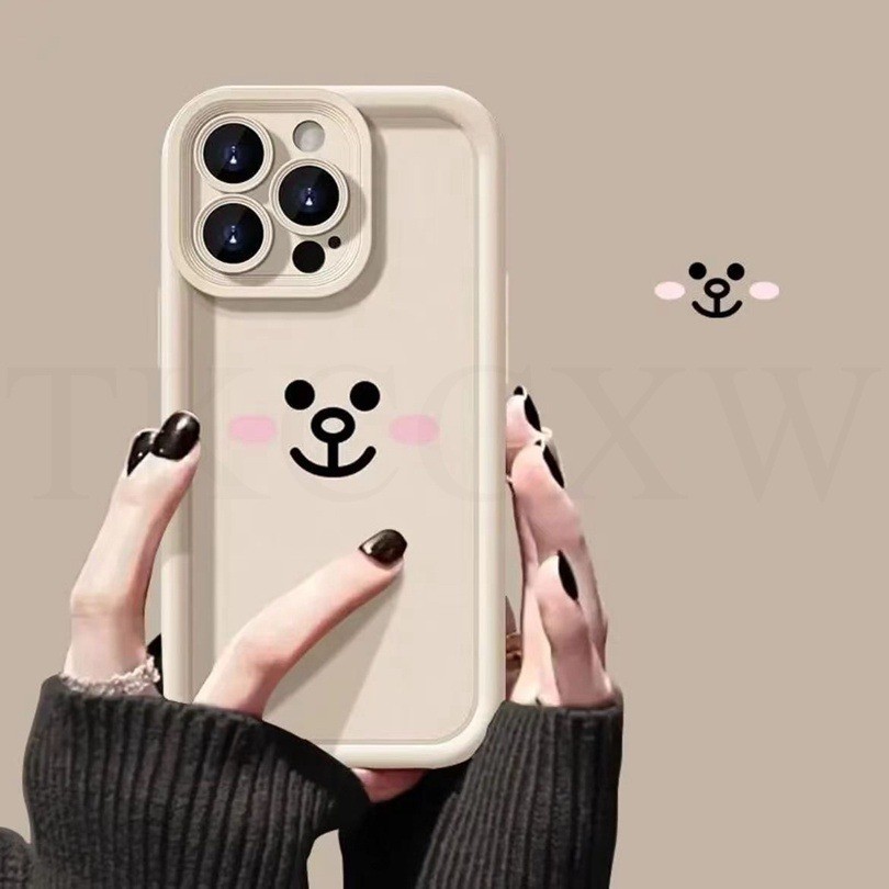 Dành Cho Samsung Galaxy S24 S23 Plus S24 S23 S22 Ultra S23 S20 S21 FE A05 A05S A25 A35 Vỏ Hoạt Hình Gấu Nâu Cony SLY Mềm Mờ