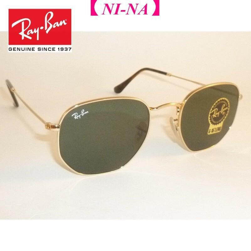 [Bản gốc] kính râm Ray Ban Ống kính lục giác vàng phẳng mới Rb 3548N ...