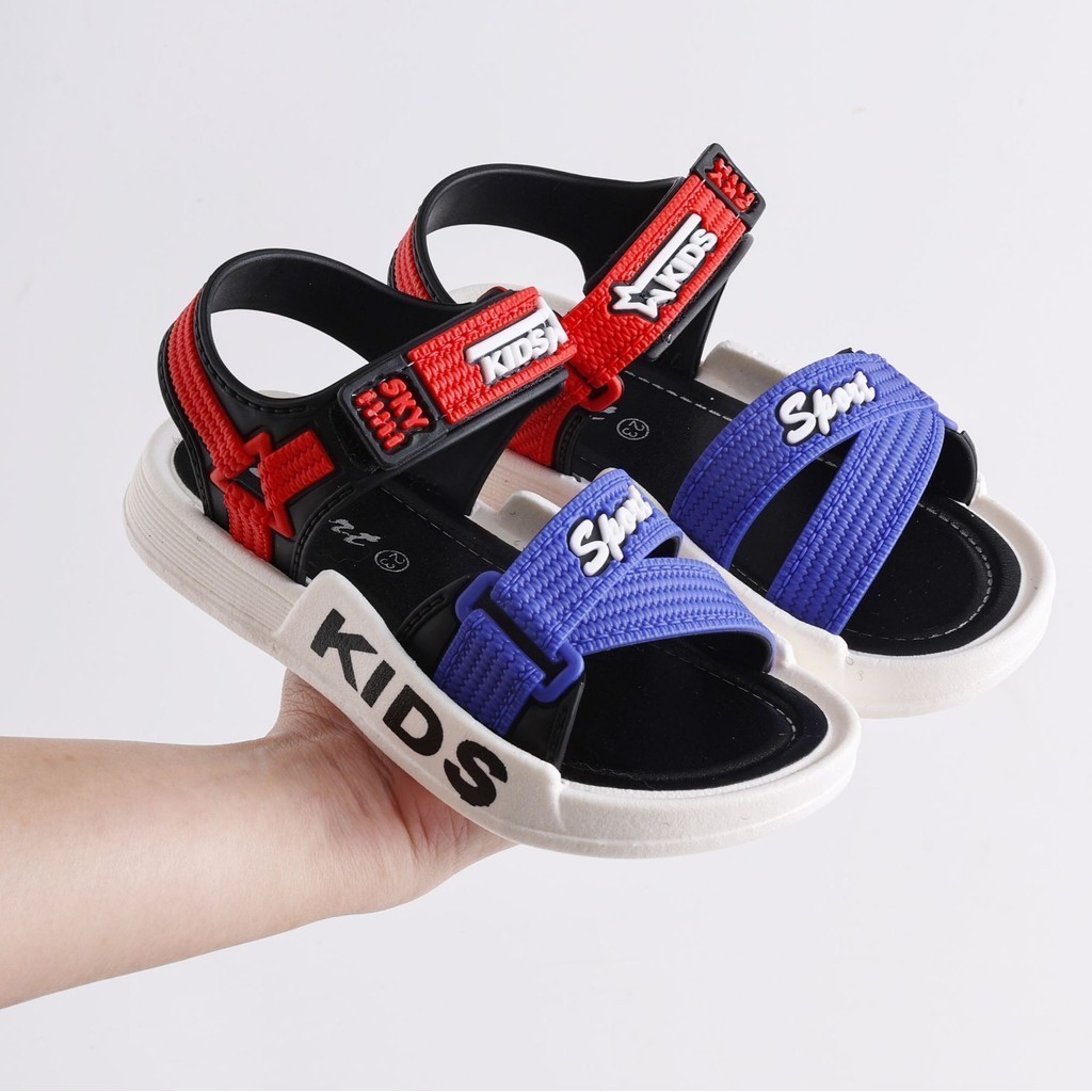 Sandal cao su non dép nhựa cho bé đi êm chân mùa hè đi biển chống trượt kids kiểu dáng thể thao cho bé từ 1  tuổi Z208