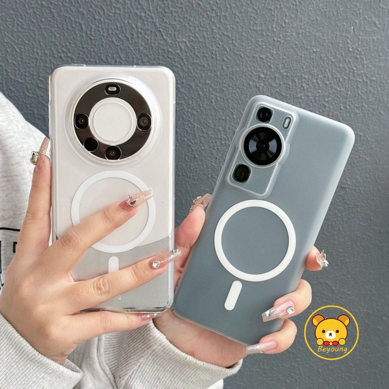 Ốp Điện Thoại Từ Tính Bao Gồm Tất Cả Cho Xiaomi 14 13 Pro 13T Pro 13 Ultra 12 12S 12X Mi 11 Ultra 10S Poco Poco F5 M4 Pro X4 GT X4 NFC F4 F3 Vỏ PC Trong Suốt Vỏ Cứng