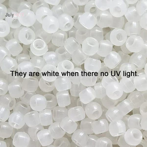Julyhot 100 Chiếc Màu Đổi Hạt UV Màu Hỗn Hợp Phát Sáng Trong Bóng Tối Hạt DIY Trang Sức Làm Vòng Tay Vòng Cổ Massivedeals