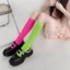 BTF Nhiều Màu Sắc Bê Tất Nhung Đầu Gối Nhẹ Thoáng Khí Đầu Gối Tất Sinh Viên Bé Gái Giữa Ống Tất