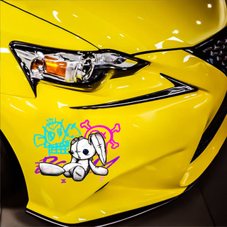 Miếng Dán Trang Trí Xe /Phản Quang Xe Dán jinx jinx Nhỏ Nổ Xịt Graffiti Thỏ Búp Bê Ge Bạn Nằm Sáng Tạo Rỗng Dán